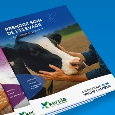 Kersia 3 couvertures de catalogue de produits d'élevage